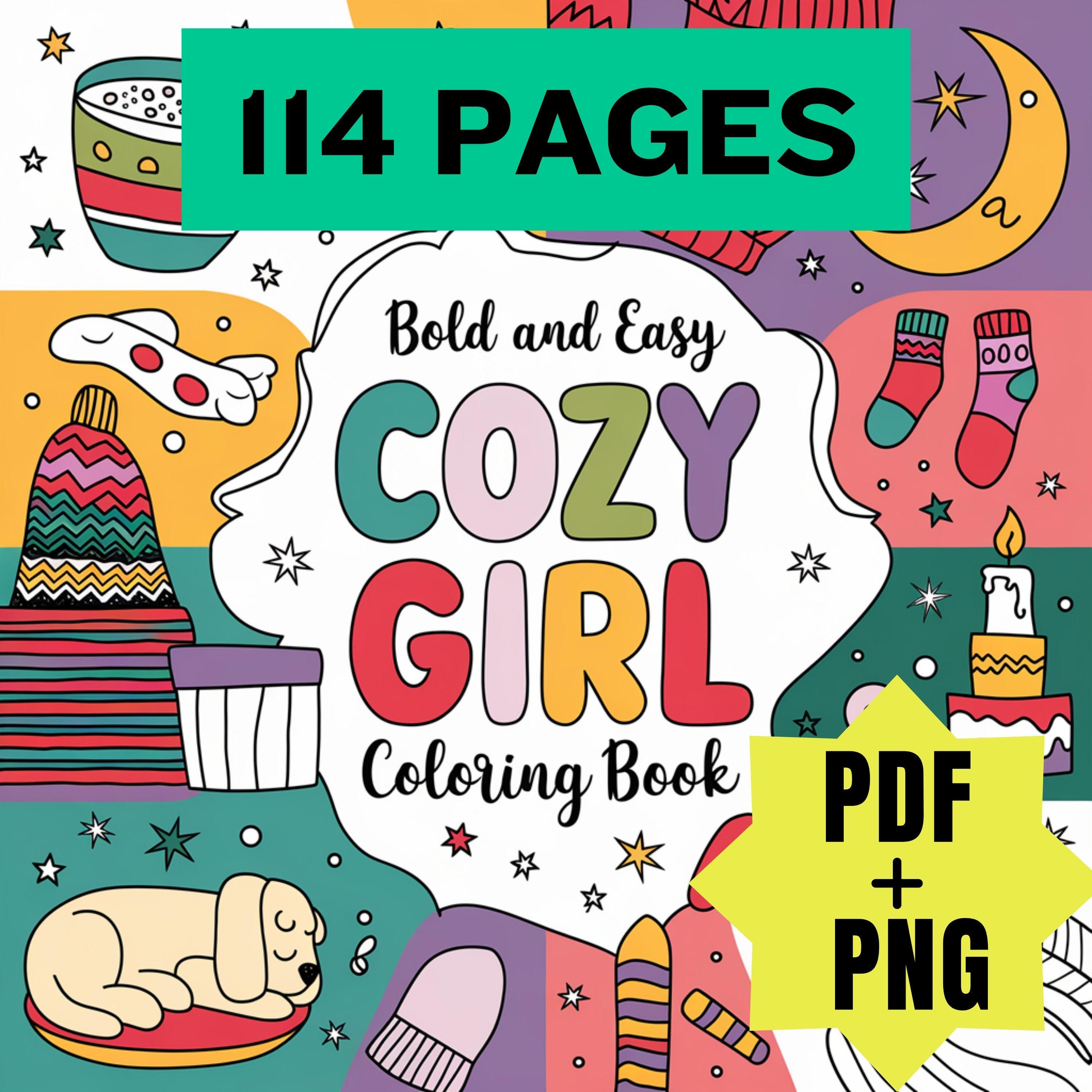 Cozy Girl Coloring Pages for Kids & Adults – 114 Printable Cute Girl Designs (PDF & PNG, 300 DPI)