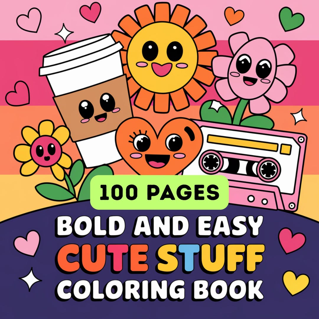 Kawaii Coloring Book, 100 Cute Printable Pages (digital Download) - Etsy