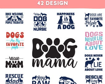 Dog Mom SVG Bundle: Dog Lover Quotes, Pet Owner Designs (Digital Download)
