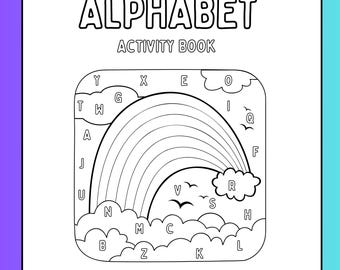 Libro para trazar el alfabeto: hojas de trabajo ABC, aprendizaje preescolar (descarga digital en PDF de 27 páginas)