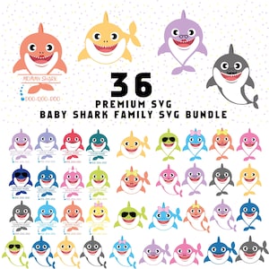 Family Shark SVG Bundle, Cute Shark Clipart for Shirt, Baby Shark Family, Birthday & Family Designs,Cute Shark Clipart, Baby Shark Party PNG