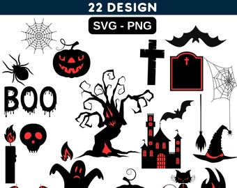 Halloween SVG Bundle: Spooky Fall Designs - Ghosts, Pumpkins (Digital Download)