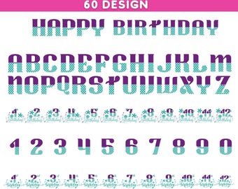 Mermaid Birthday SVG Bundle: Alphabet, Numbers, & Magical Designs