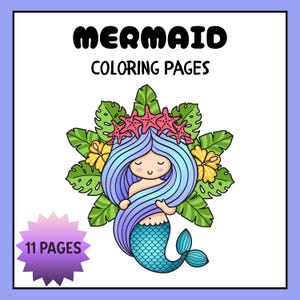 Mermaid Coloring Pages for Kids: Under the Sea Activity (PDF Download)