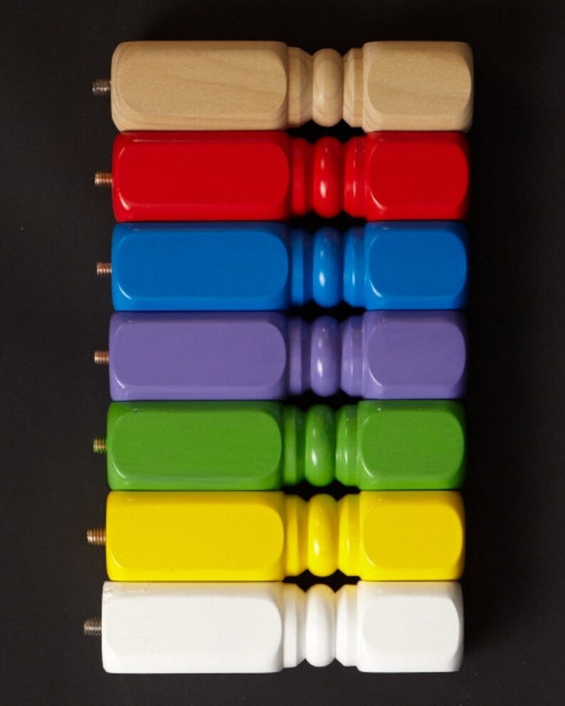 Personalized Name Puzzle Stool Frog Theme colors and name. An educational toy that your children will leap into learning their shapes