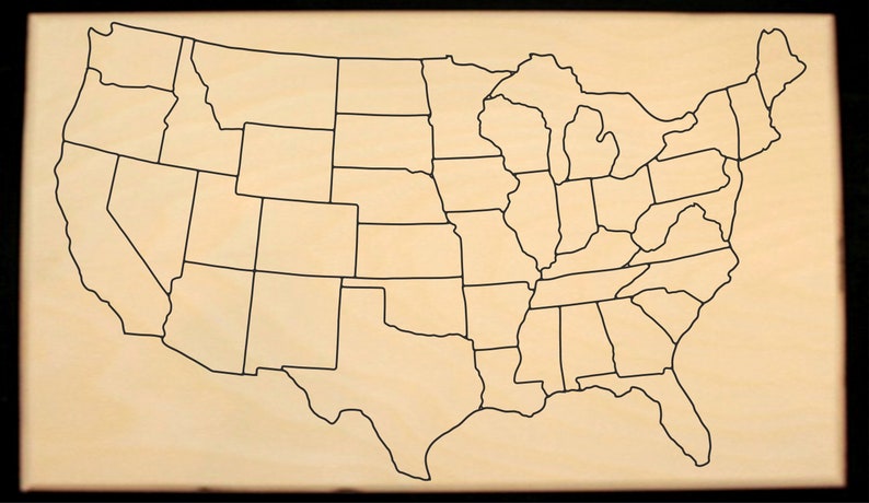 US Map Puzzle. Educational toy puzzle for learning and teaching preschool elementary school children their geography of states and capitals. image 3