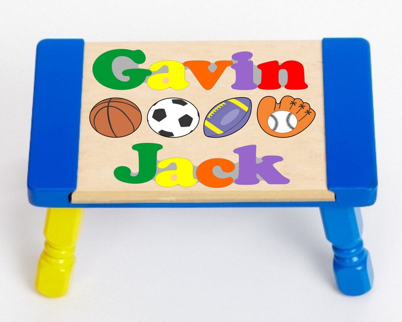 children's puzzle stool with name