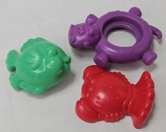 Vintage Fisher-Price Little People Floaty Boat Accessories | Fish Lobster Hippo Float Ring | 1998 Replacement Parts