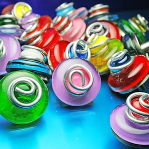 Colorful Glass Cabinet Knobs/Kitchen Cabinet Knobs/Furniture Handles/Bathroom Cabinet Knobs/Bi-fold Doors/Fused Glass Knobs/Funktini Home