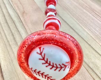 Light Pull & Ceiling Fan Pull/ Sporty Collection/ Polymer Clay and Glass Beads/ Home Decor/ Funktini/ Glass Fan Pull/ Beaded Fan Pull