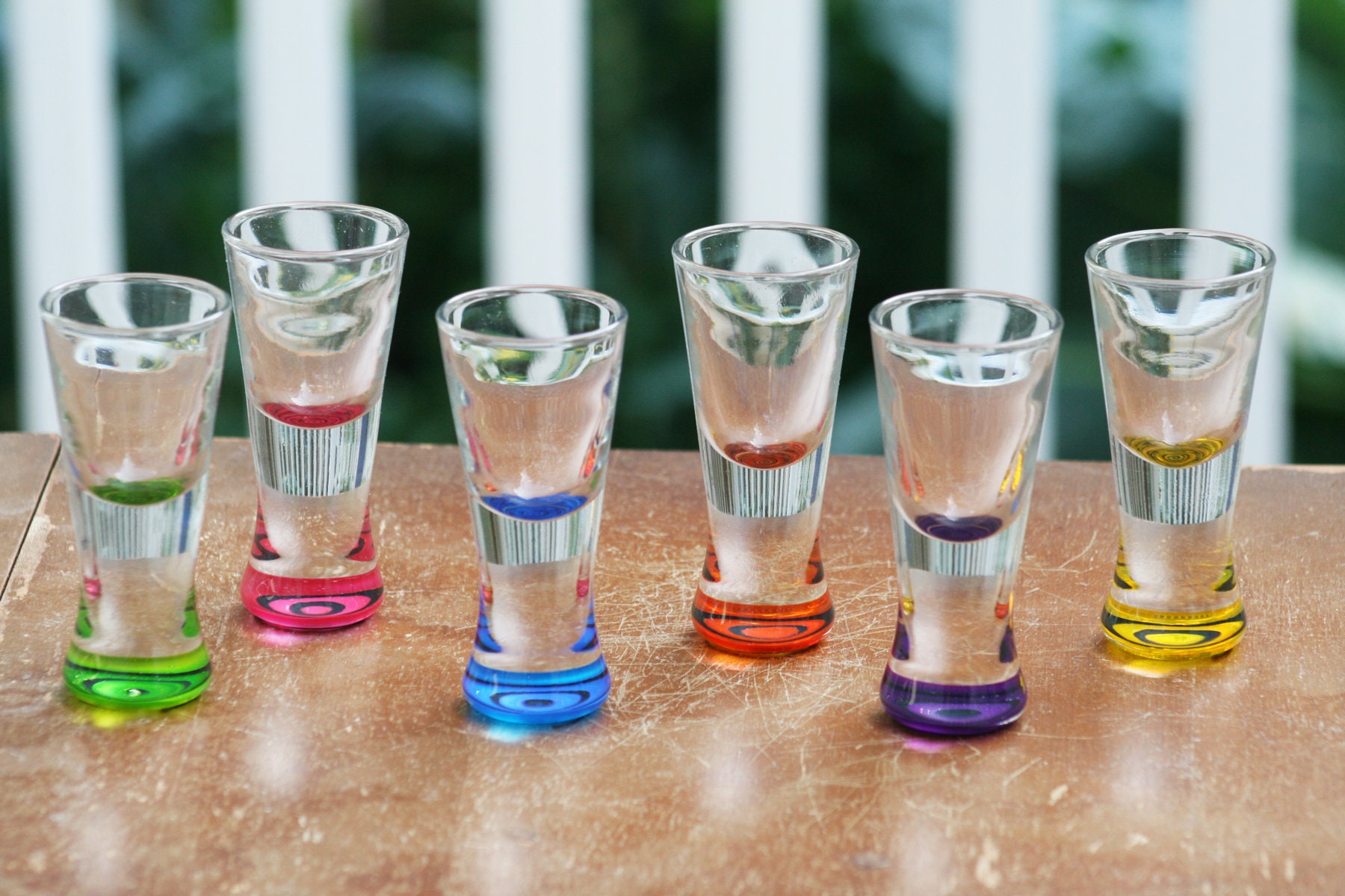 Colorful Shot Glasses/hand Painted Fused Glassware/gift for Etsy