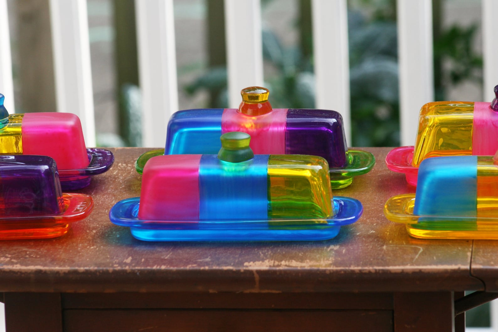 Colorful Glass Butter Dish for Your Kitchen/home Etsy