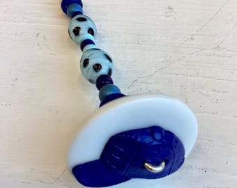 Light Pull & Ceiling Fan Pull/ Sporty Collection/ Polymer Clay and Glass Beads/ Home Decor/ Funktini/ Glass Fan Pull/ Beaded Fan Pull