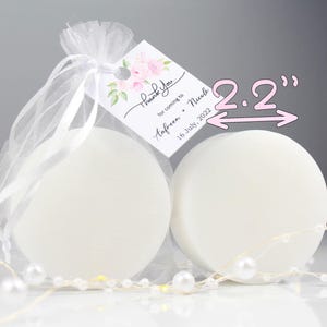 Handgemachte Seife Favors Ziegenmilch Bar mit personalisiertem benutzerdefinierten Tag, Seife mit Aufkleber, handgemachte Seife als Dankeschön, Hochzeitsgeschenk für Gast