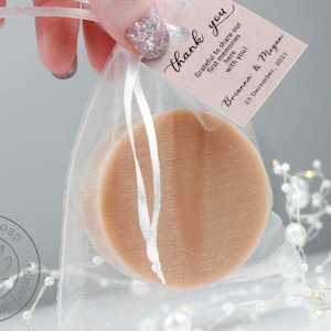 Handgemachte Kürbis Seife Gastgeschenke mit individuellem Anhänger als Gastgeschenk, Hochzeitsgeschenk im Herbst, Hochzeit Dankeschön, Seife als Gegengeschenk