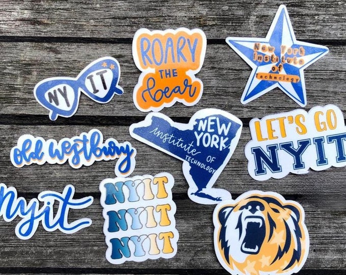 New York Institute of Technology Stickers • Pack 9 Pc • Waterproof ...