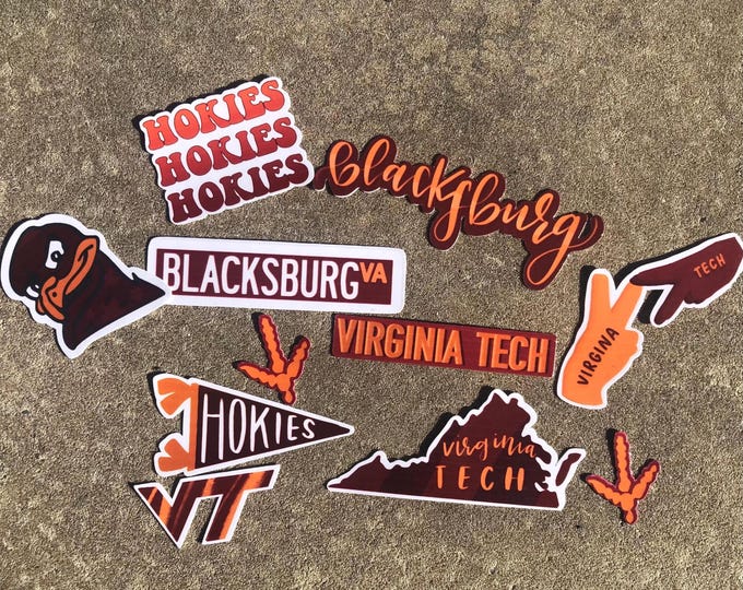 Virginia Tech Inspired Stickers - Etsy