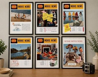 Lot de magazines Kodak Movie News (1958-1960) - Photographies et documents éphémères du milieu du siècle (MCM)
