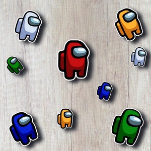 Among Us, Sus, Sticker, fun stickers, games, gift, kids, sticker collage