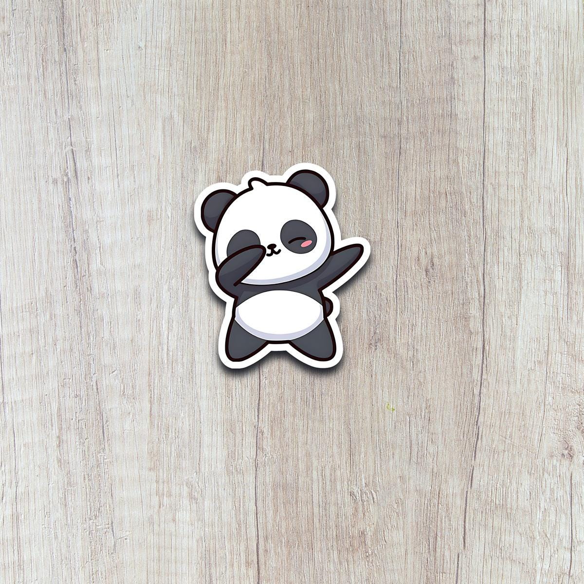 Kawaii Dabbing Panda Sticker, Durable Water Bottle Decal - Etsy