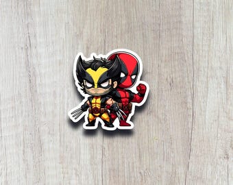 Deadpool & Wolverine Sticker, high quality sticker, water bottle sticker, sticker for laptop, party favors, gifts, kids,