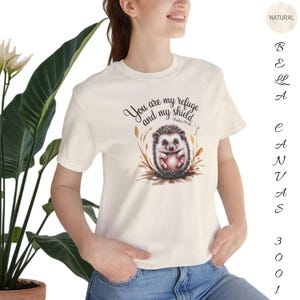 Christian animal shirt for women - cute faith graphic tee with soft pastel colors - inspirational gith bible verse style t-shirt.