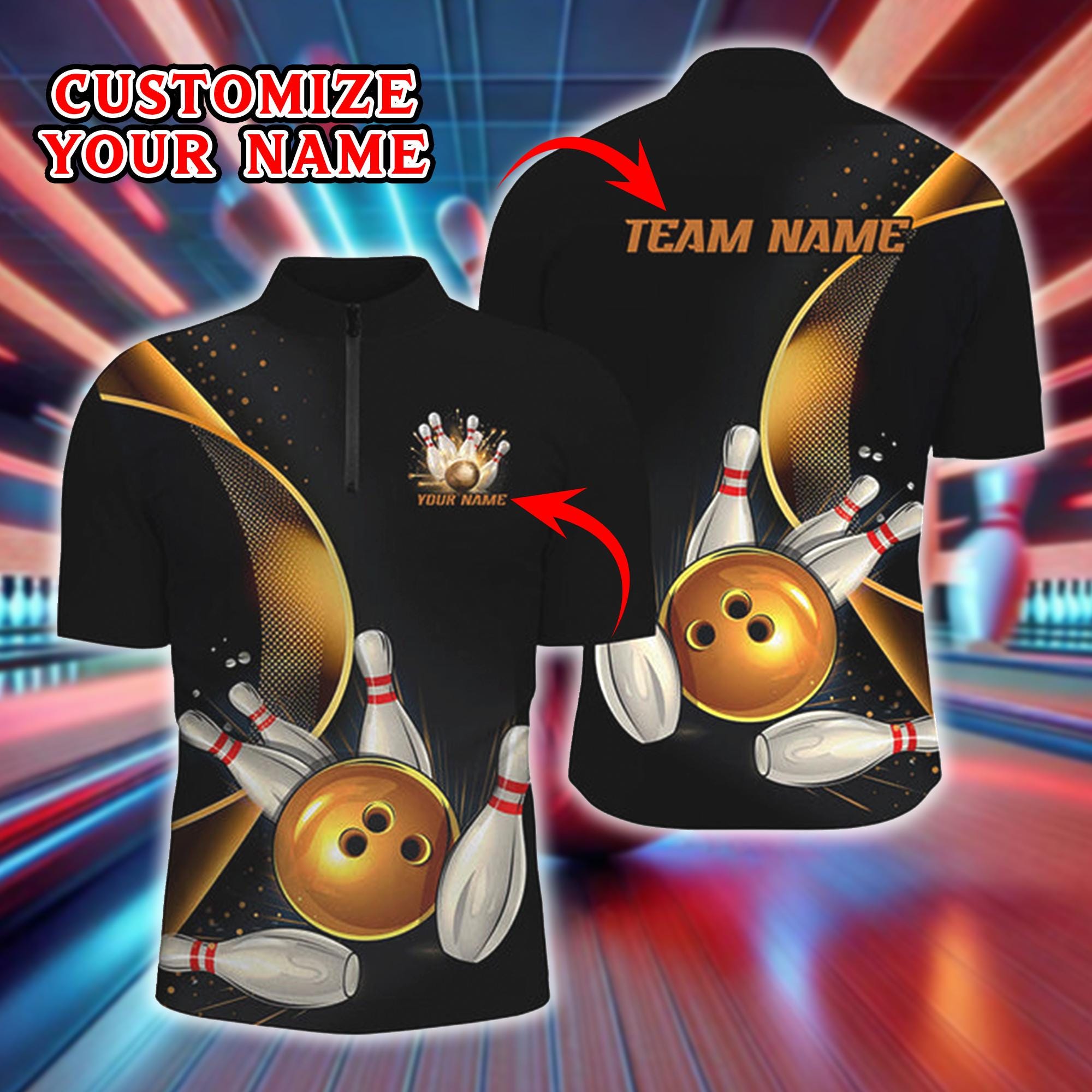 Bowling Team Uniforms Custom Bowling Shirts - Personalized Retro Shirts  With Name \u0026 Team Logo Bowling Shirts For Men And Women, image size:2000x2000