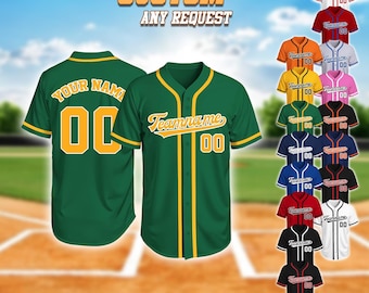 Custom Baseball Jersey, Personalized Printed Name Number Baseball Shirt, Sports Uniform Gifts for Men Women Youth, Gift For Fan.