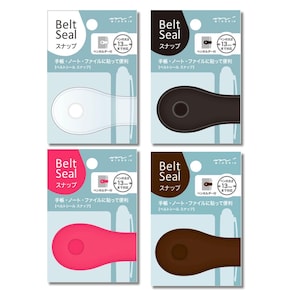 Midori riem drukpenhouder zegel Midori DesignPhil magneetzegel voor planners en notitieboeken, helder, zwart, bruin, roze