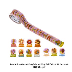 Bande Snow Dome FairyTale-maskerrolsticker 11 patronen (150 vellen) Nishikawa Communications Washi-afplaktapestickers