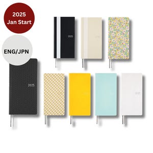 Hobonichi Weeks 2025 Inglese Giapponese Tomoe River Paper Planner Techo White line, Paper Series, Tessuto per camicie, Liberty, Liscio