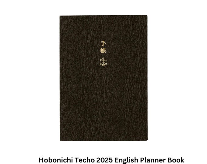 2025 Hobonichi Techo English, January Start With Pen and Grid Notebook ...