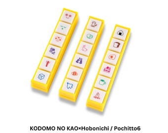 Kodomo no Kao x Hobonichi edition  Pochitto6  Self inked Button Stamp