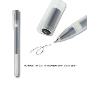 Muji Gel Ink Ballpoint Pen 0.5mm 0.38mm 0.7mm Nib, Gel ink ballpoint pen with cap Japan refillable Pen