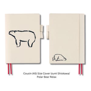 Hobonichi Cover Cousin (A5) Size Notebook Cover Izumi Shiokawa/Polar Bear Relax
