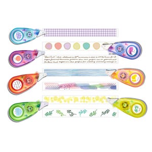 Plus Deco Rush Gingham, losse stippen, tekst, rand, collage, willekeurige stippen, decoratieve bladdecotape