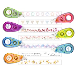 Plus Deco Rush Pluizige bloem, driehoek, curve, bloementuin, willekeurige stippen, Engels, brede glitter decotape