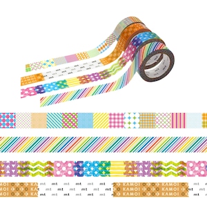 Mt deco Washi Tape Kamoi Washi-plakband Regenboog Leuke patronen