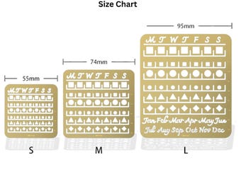 Calendar Template Midori Brass Small Medium Large