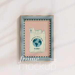 Minimalistisch PSD Holzrahmen Mockup Vintage Retro Stil - Posterrahmen Vorlage DIN A Ratio Photoshop Mockup