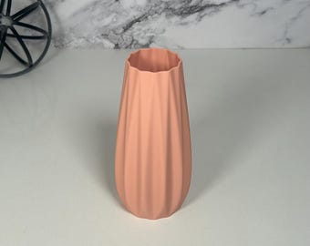 Soliswave Vase - Moderne minimalistische 3D gedruckte Vase | Neutral Home Decor | Boho oder skandinavischer Akzent für Trockenblumen