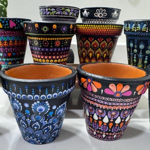 Hand Painted Flower Pots