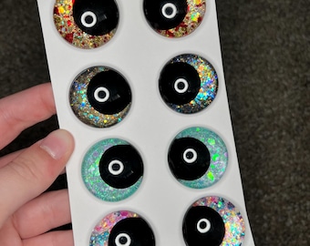 the galaxy collection | glitter galaxy | crochet amigurumi sinker eyes