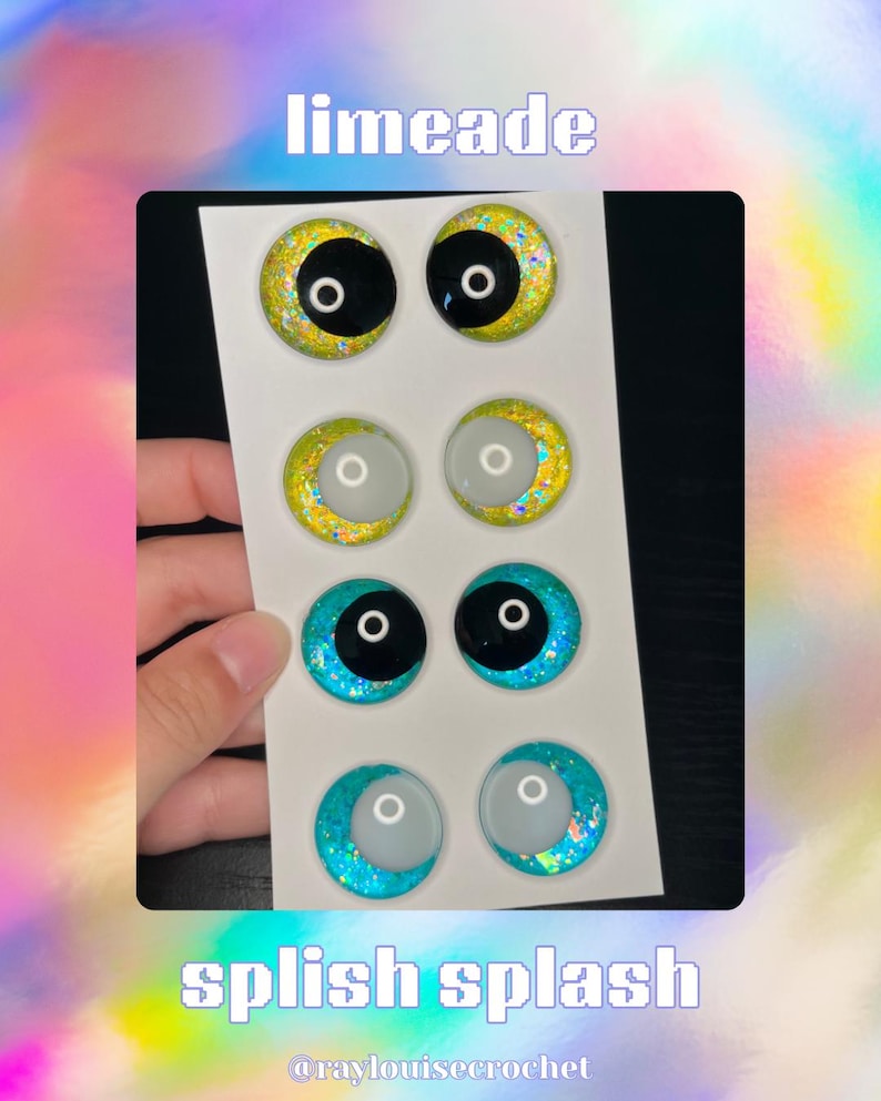 the holographic collection | crochet amigurumi sinker eyes afbeelding 6