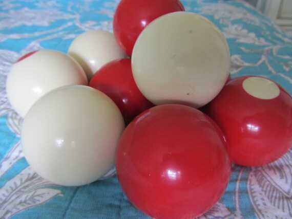 Set Of Ten Billiard Snooker Balls Billiard Pool Balls Etsy