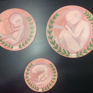 OB/GYN Fetal Development Set of 3 No-frame Paintings for Office ...