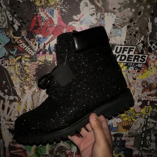 ティンバーンスター　ブラック Timberland Black Glitter - Etsy