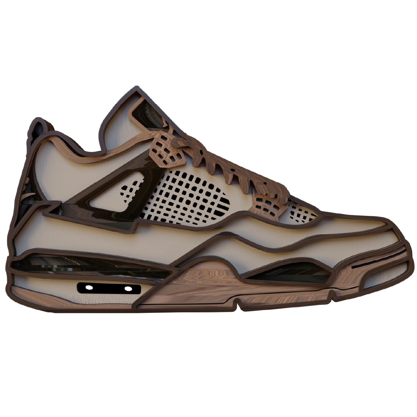 Sneaker Design for Laser Cutting cnc and Cricut file | SVG, ai, eps, png, dxf