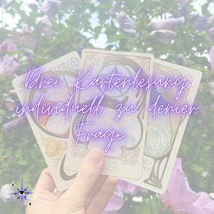 Lectura de cartas del tarot con tres cartas adaptadas individualmente a tu pregunta, lectura de tarot, clarividencia