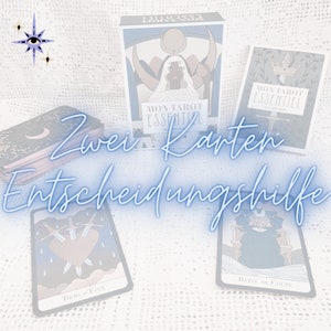 Lectura de cartas del tarot para ayudarte a tomar decisiones con dos cartas adaptadas individualmente a tu tema, lectura de tarot, clarividencia